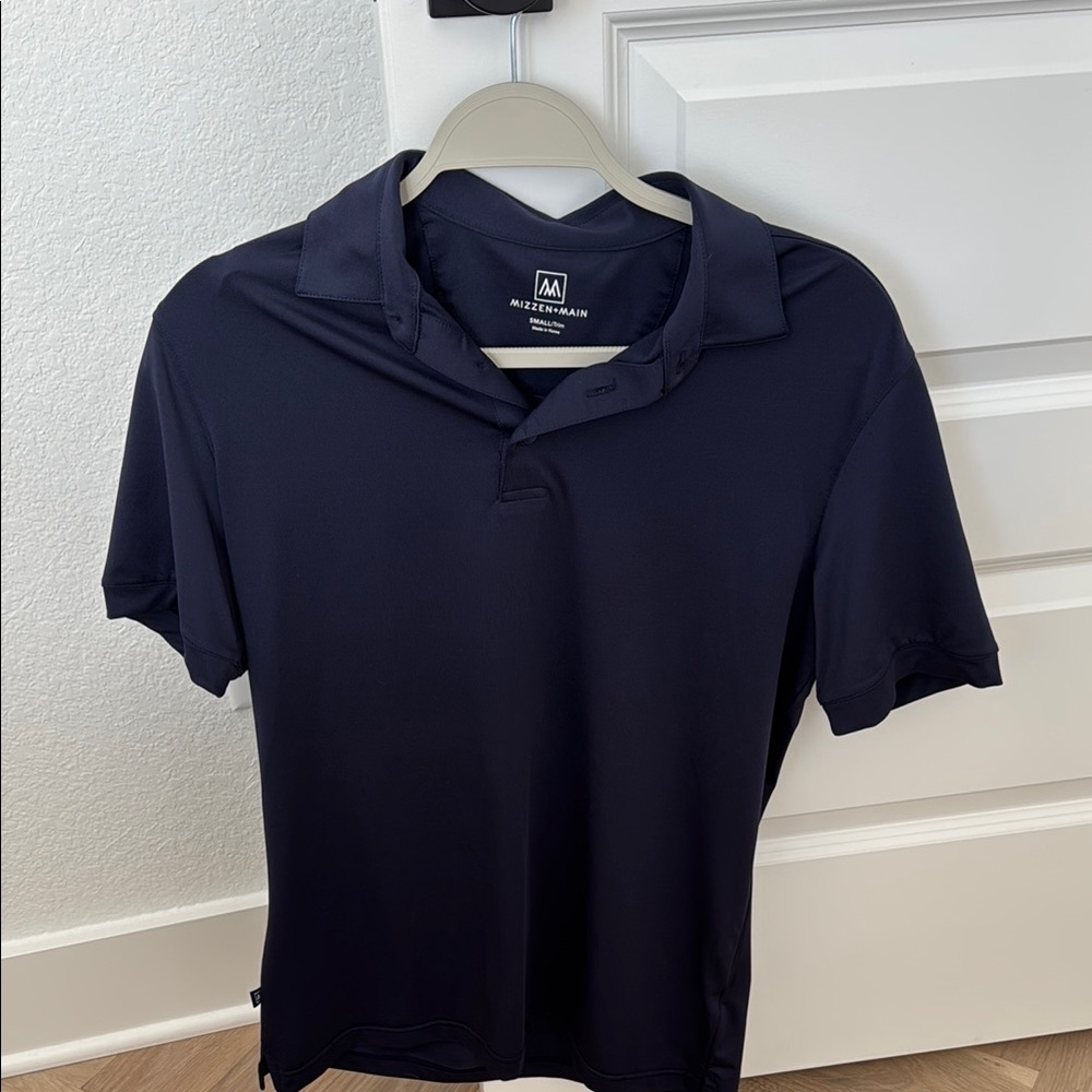 Mizzen+Main Dark Blue Polo Shirt